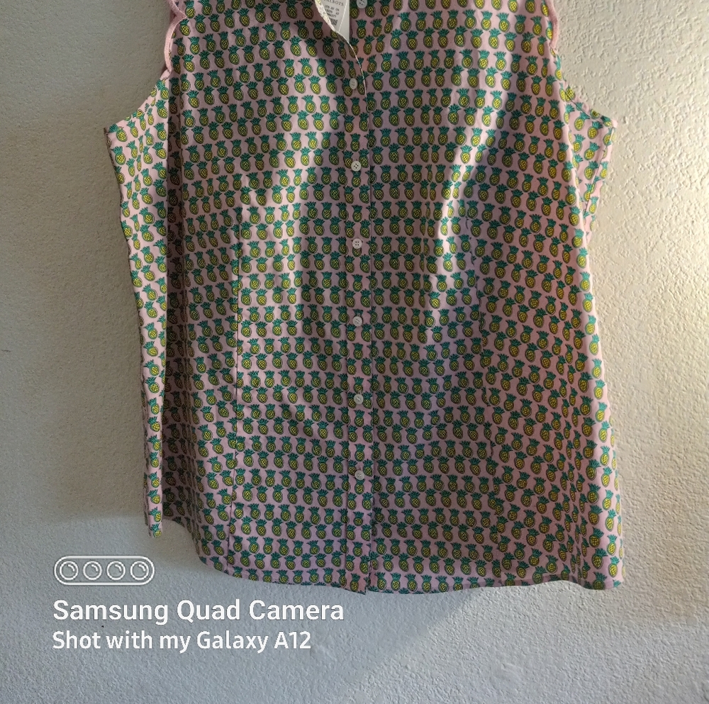 Talbot's Sleeveless Pineapple Shirt for Women - Picture 7 of 8